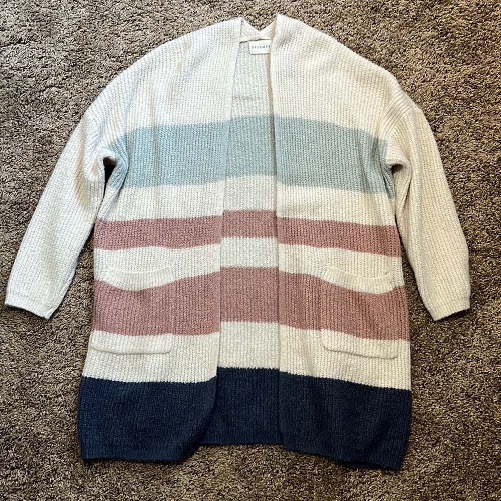 Dreamers by Debut Striped Knit Cardigan